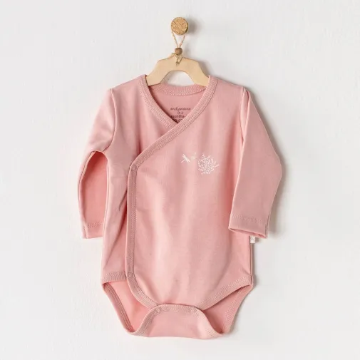 Andy Wawa Kız Body Organik Cotton Floral Pembe