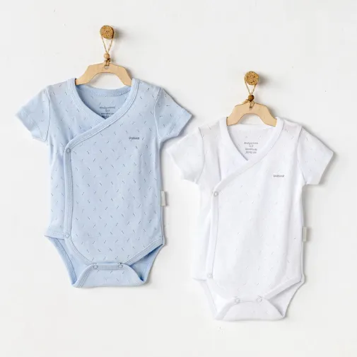 Andy Wawa Unisex İç - Dış Zıbın 2Li Jacquard Basic Mavi - Beyaz