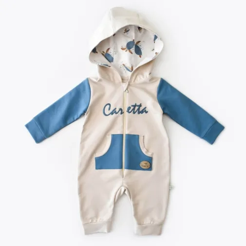 Bibaby Unisex Organik Tulum Fermuarlı Caretta In Live Taş
