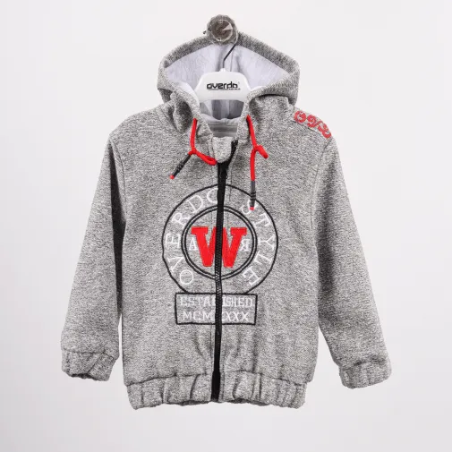 Overdo Unisex Ceket Kapüşonlu Style Nakışlı Kırmızı