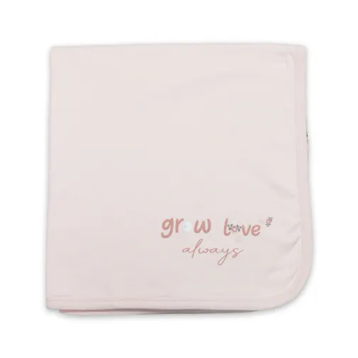 Bistyle Kız Battaniye Penye Grow In Love Pembe - Ekru