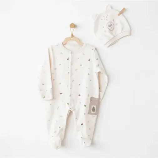 Andy Wawa Erkek Tulum Şapka Takım My 1St Wardrobe Ekru