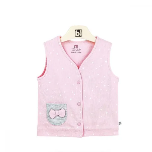 Bibaby Kız Yelek Cute Cat Pembe