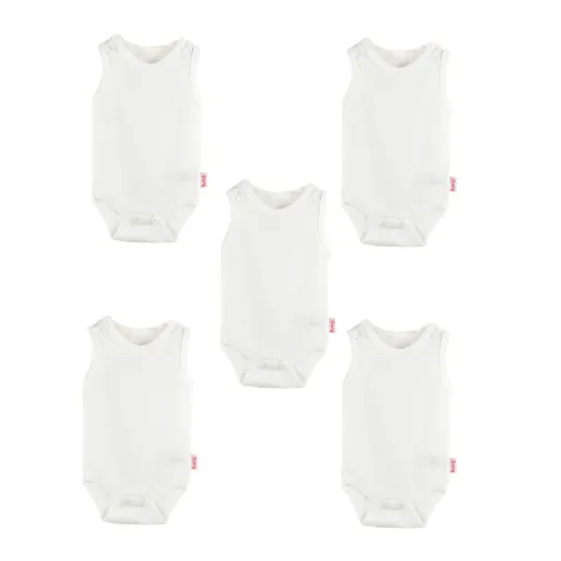 Rany Baby Atlet Body 5Li Jakarlı 6-9 Ay Beyaz