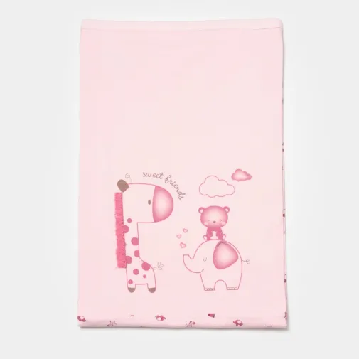 Bibaby Unisex Organik Battaniye Sweet Friends Pembe