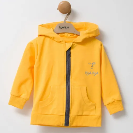 Moi Noi Bebek Sweatshirt Fermuarlı Sarı