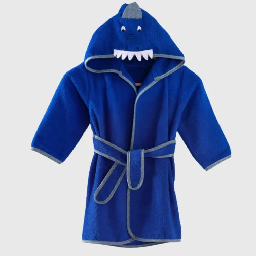 Angeltouch Unisex Bebek Bornozu Figürlü Mavi