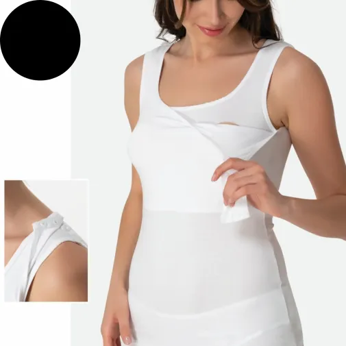 İmer Kalın Emzirme Atleti Black 4/Xl