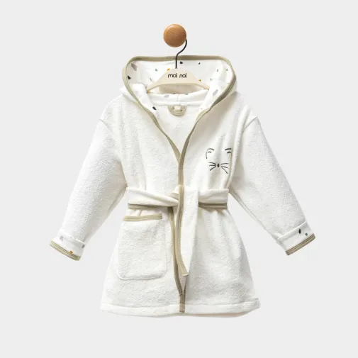 Moi Noi Unisex Bebek Bornoz Takımı Haki