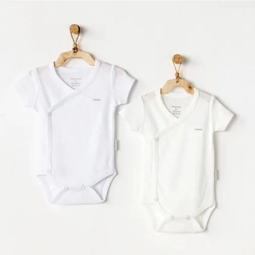 Andy Wawa Unisex İç - Dış Zıbın 2Li Jacquard Basic Ekru - Beyaz