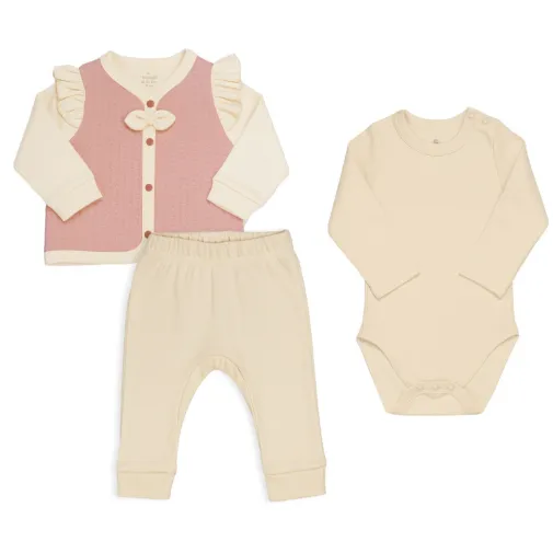Bistyle 3Lü Takım Princess Ekru - Pembe