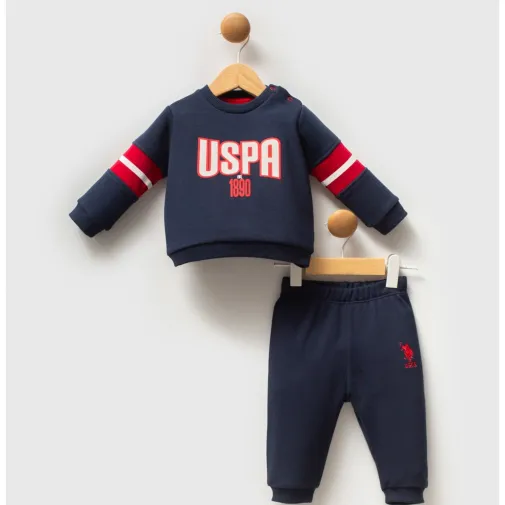 U.s. Polo Erkek Bebek 2Li Takım Lacivert - Kırmızı