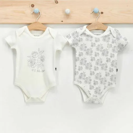 U.s. Polo Kız Body Kısa Kol 2Li Krem