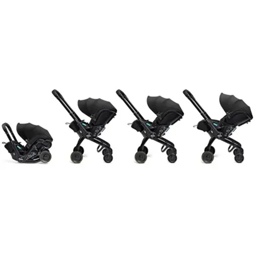 Doona X Bebek Arabasına Dönüşen Tekerlekli Gr 0 I-Size 3 Yatış Pozisyonlu & Ana Kucağı Nitro Black
