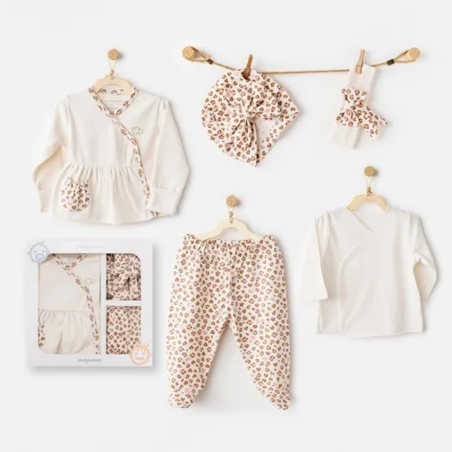Andy Wawa Kız Hastane Çıkışı 5Li Little Leopard Ekru