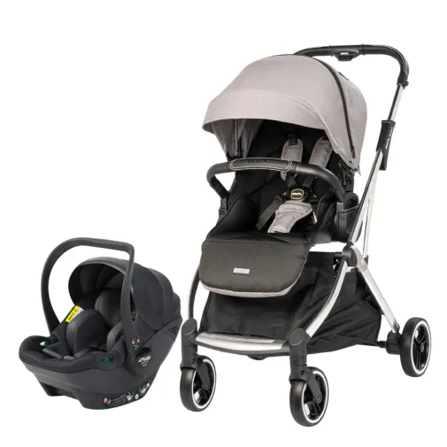 Kraft Kenya S Armor Plus Çift Yönlü Tek Elle Katlanabilir Kompakt Travel Sistem Bebek Arabası Grey