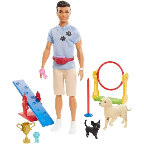 Barbie Ken Ve Meslekleri Oyun Setleri Köpek Eğitmeni