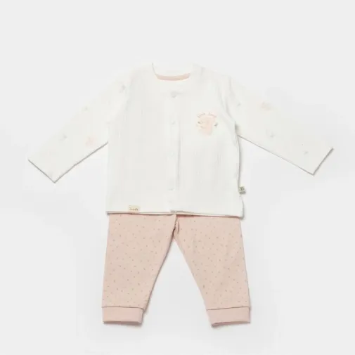 Bibaby Unisex Organik Pijama Takımı Koala Jungle Pembe