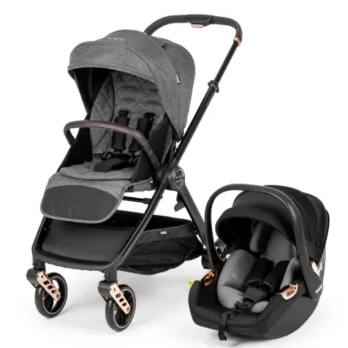 Kanz X-Go Ultimate Çift Yönlü Travel Sistem Bebek Arabası Rose Gold Gri