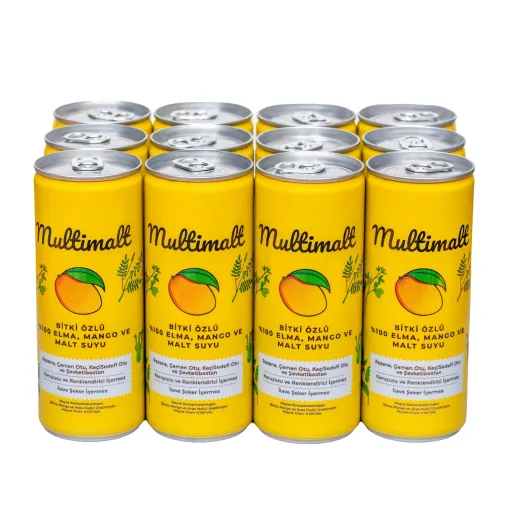 Multimalt Bitki Özlü %100 Elma,Mango Ve Malt Suyu 250 Ml*12