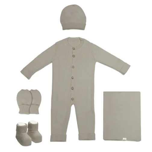 Bistyle Unisex Hastane Çıkışı 5Li Triko Knidted Style Haki