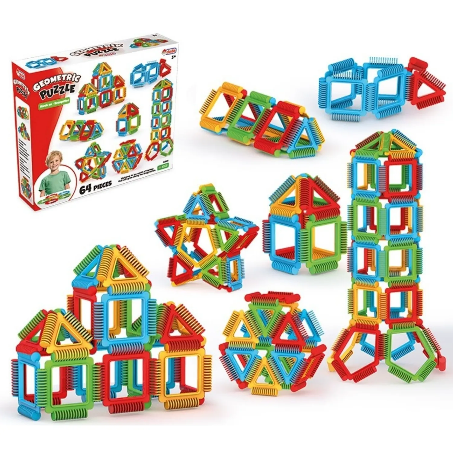 Dede Geometrik Puzzle 64 Prç | Babymall