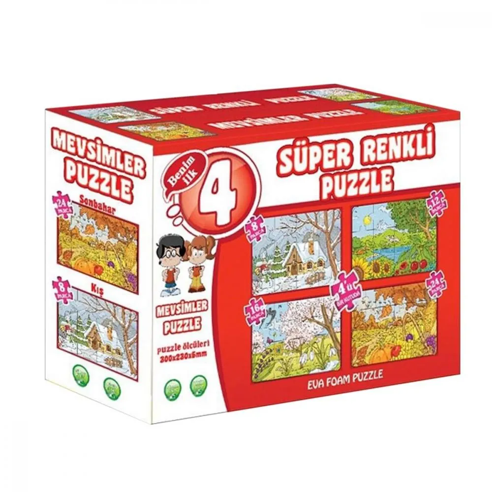 ベビーコレクション Mevsimler Süper Renkli Puzzle | Babymall