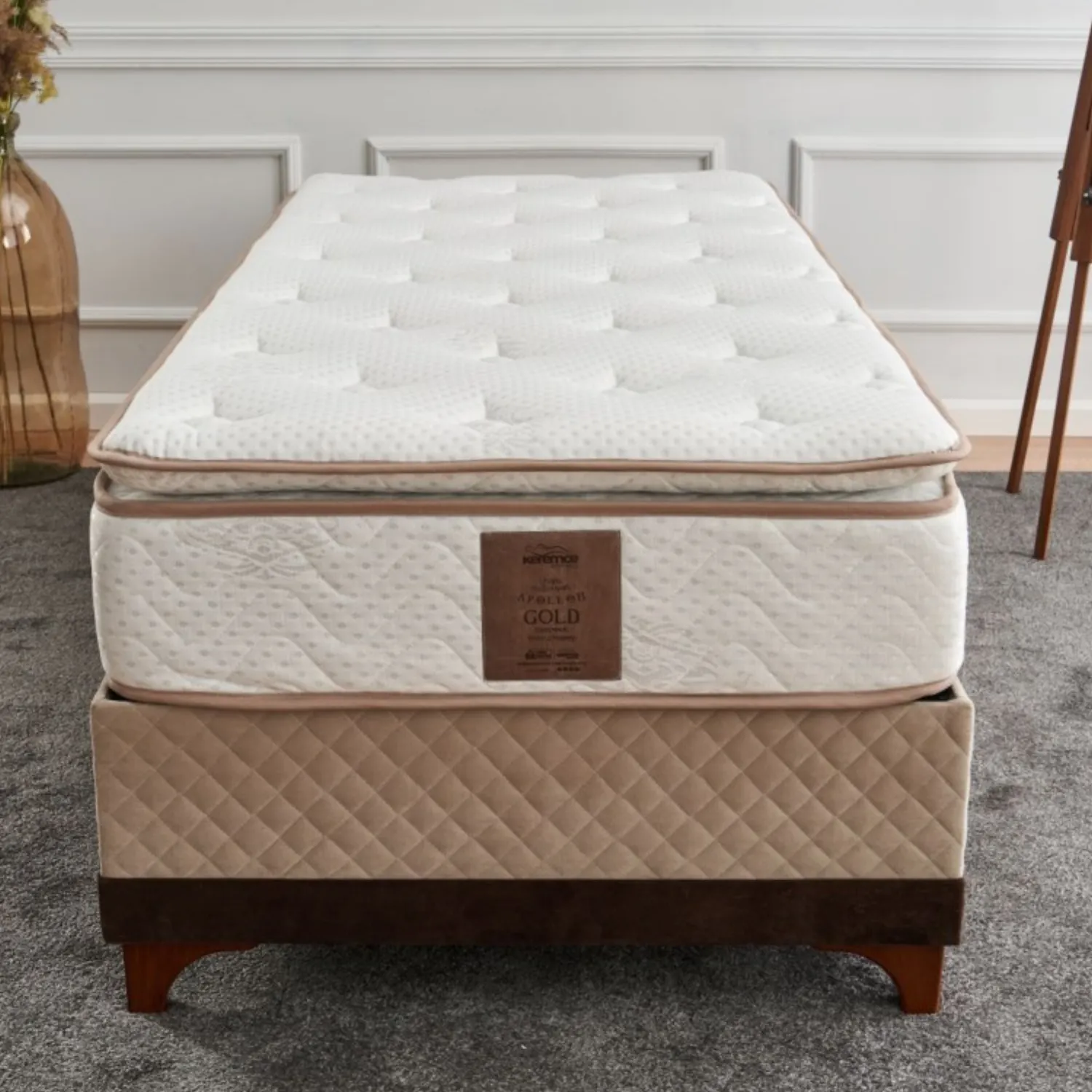 Keremce Apollon Gold Pedli Yaylı Yatak 90X190 | Babymall