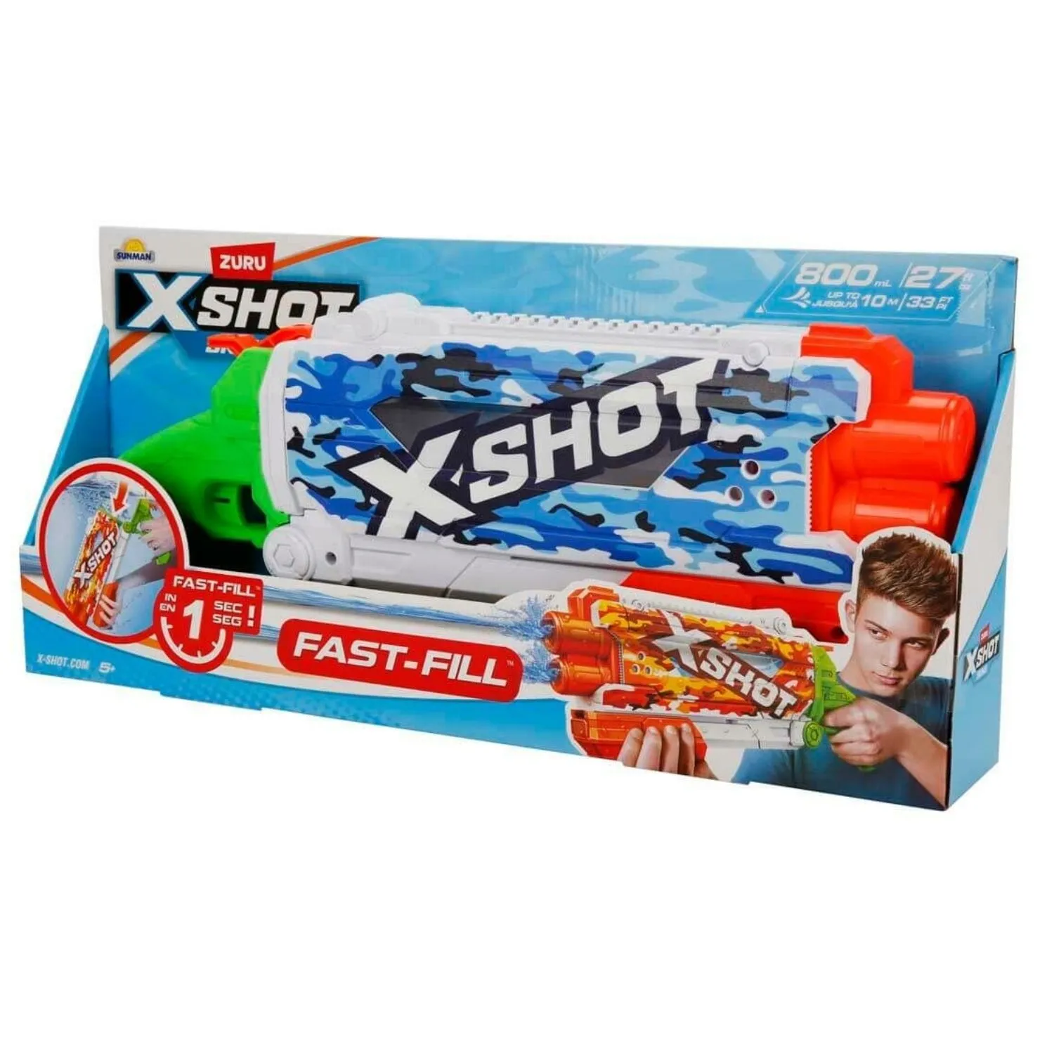 X-Shot Water Su Tabancası Pump Actıon Fast-Fıll Skıns 800Ml | Babymall