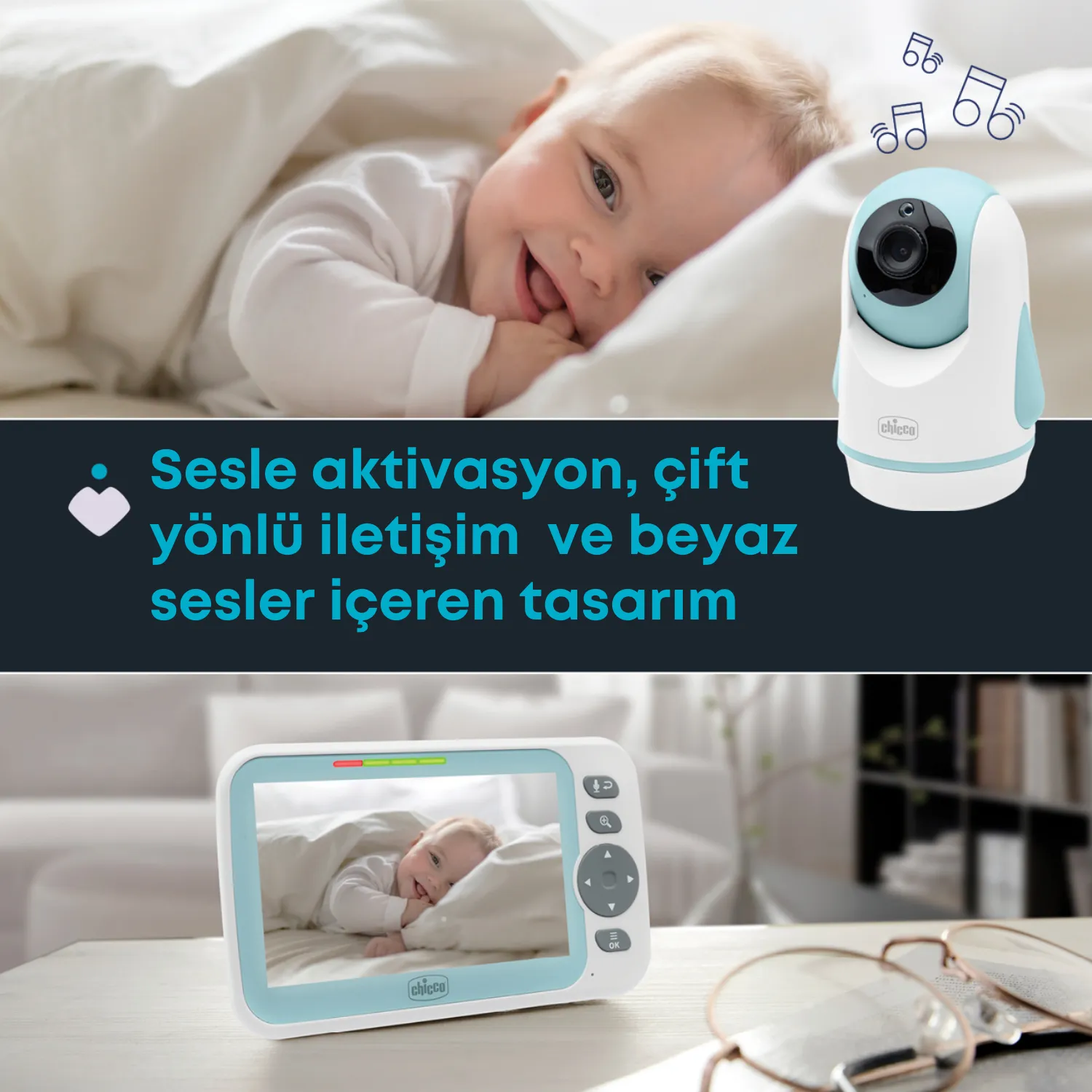 Chicco Baby Monitor Evolution Gece Görüşlü Çift Yönlü Bebek