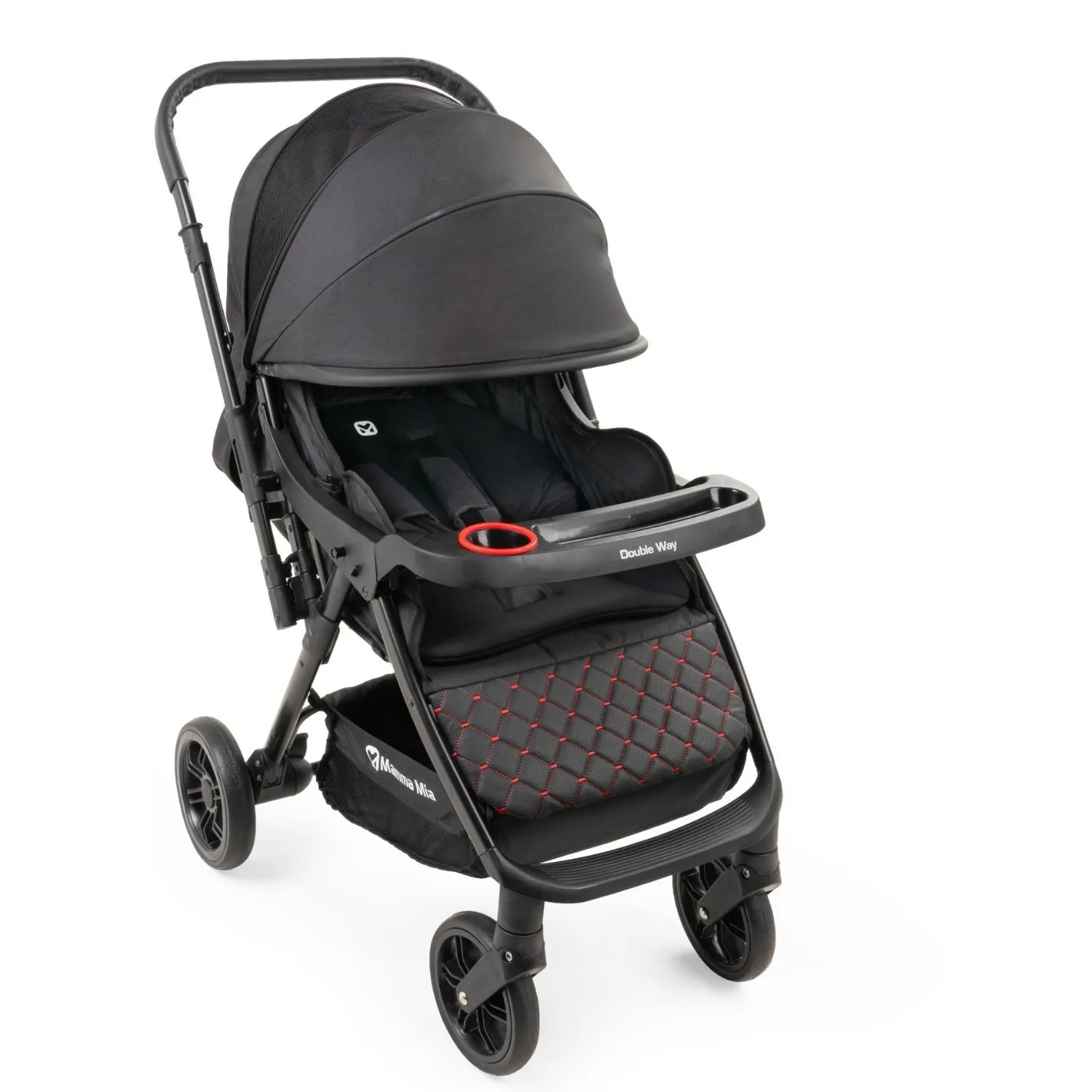 Mamma Mia Double Way Çift Yönlü Bebek Arabası Siyah | Babymall